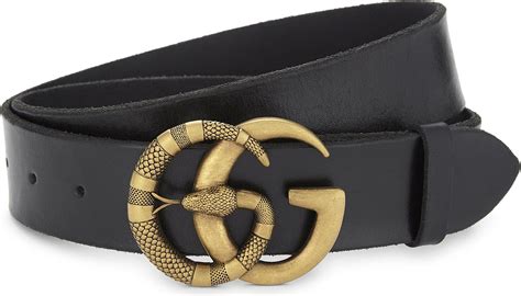 gucci men's belts snake|black leather snake Gucci belt.